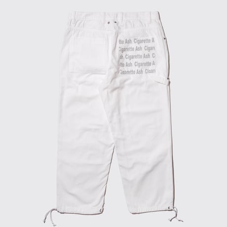 DEMARCOLAB X EMAGE ASHTRAY DOUBLE KNEE PANTS - WHITE