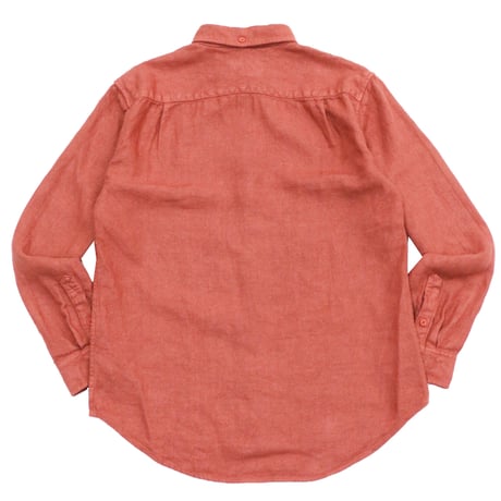 WHIMSY LINEN DYED SHIRT - CORAL