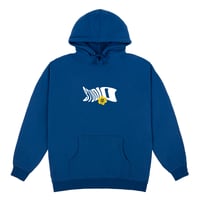 STUDIOSKATEBOARDS FLORAL WARP HOODIE - R,BLUE