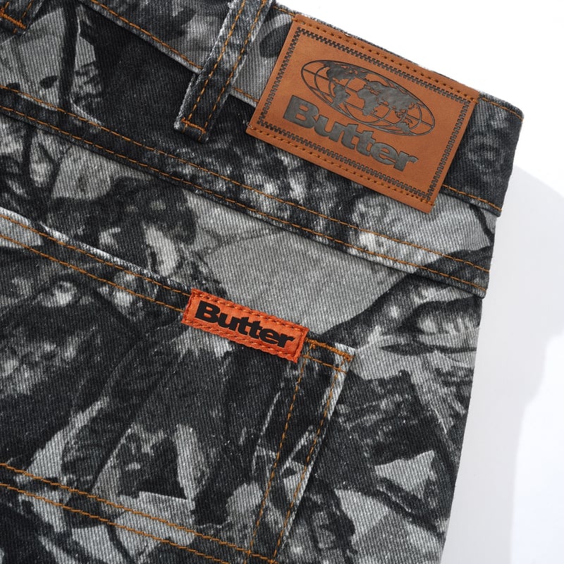 BUTTERGOODS FOLIAGE CAMO DENIM - BLACK | BOTTOM BUTTERGOODS FOLIAGE CAMO DENIM - BLACK | BOTTOM