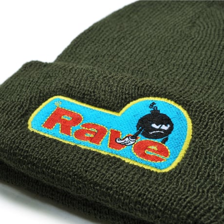 RAVESKATEBOARDS  SAD BOMB WOOL BEANIE - OLIVE