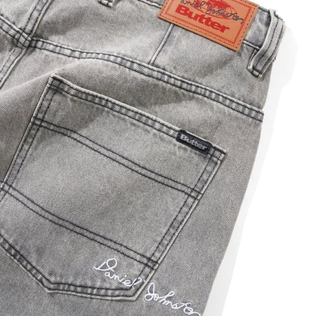 BUTTERGOODS X DANIELJOHNSTON BOXING DENIM JEANS - GREY