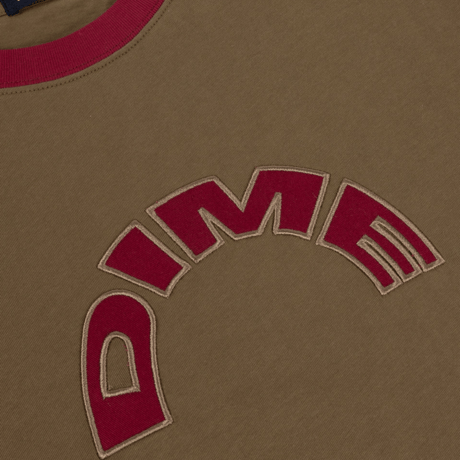 DIME ARCH RINGER TEE - BROWN