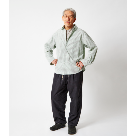 Rajabrooke青 長袖シャツ Rajabrooke青 長袖シャツ