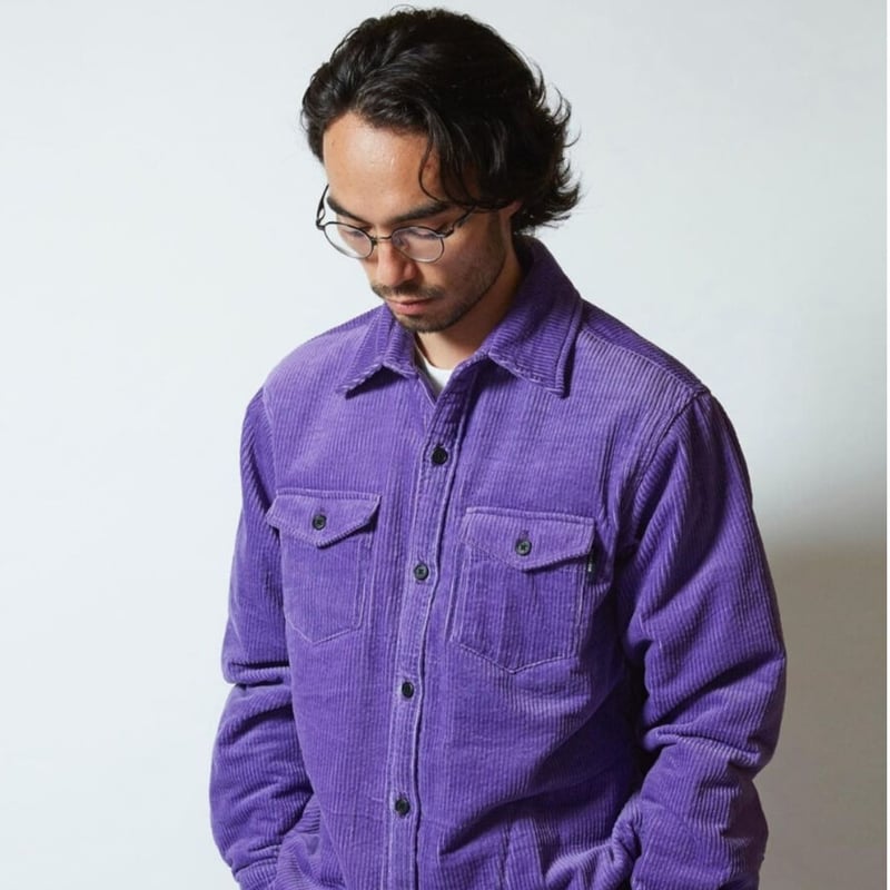 HELLRAZOR CORDUROY SHIRT JACKET-PURPLE | BOTTOM