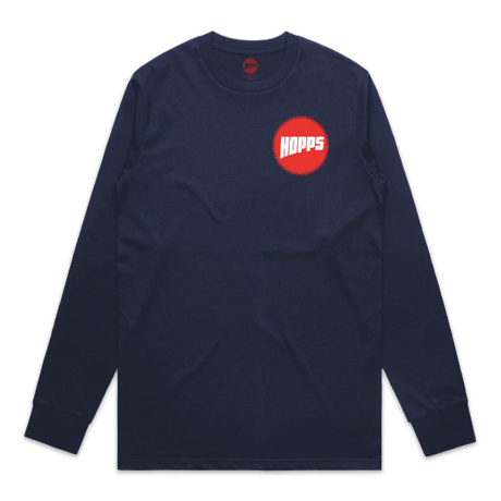 HOPPS SUNLOGO L/S TEE - NAVY