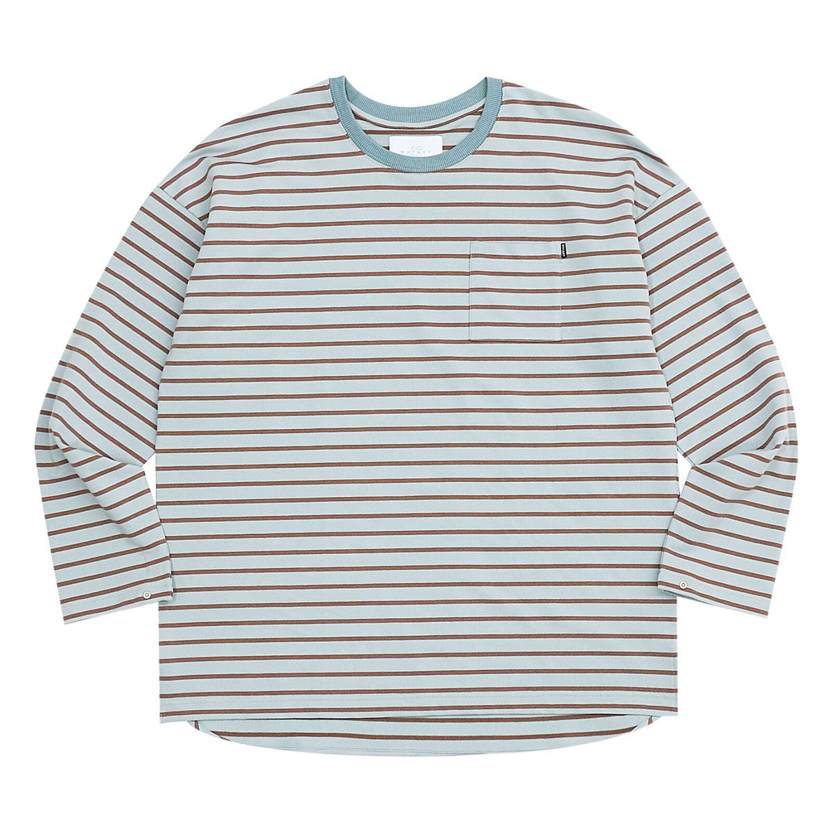 WHIMSY SNAP SLEEVE BORDER TOP - SLATE BLUE | BO