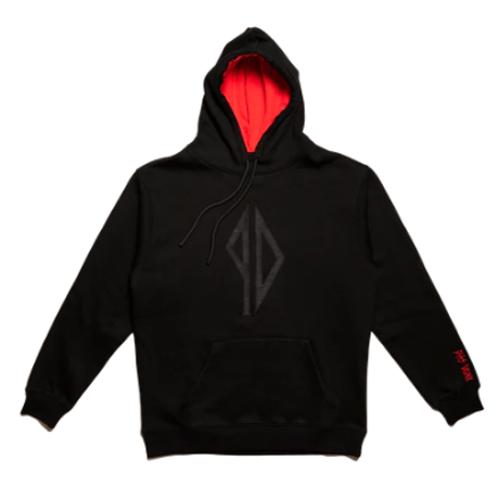 PISSDRUNX LIL RED HOODIE  - BLACK