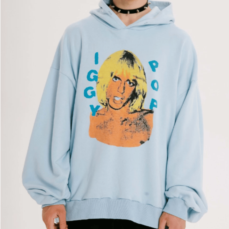 イギーポップ MGCT IGGY POP HOODIE-P,BLUE | BOTTOM LINE