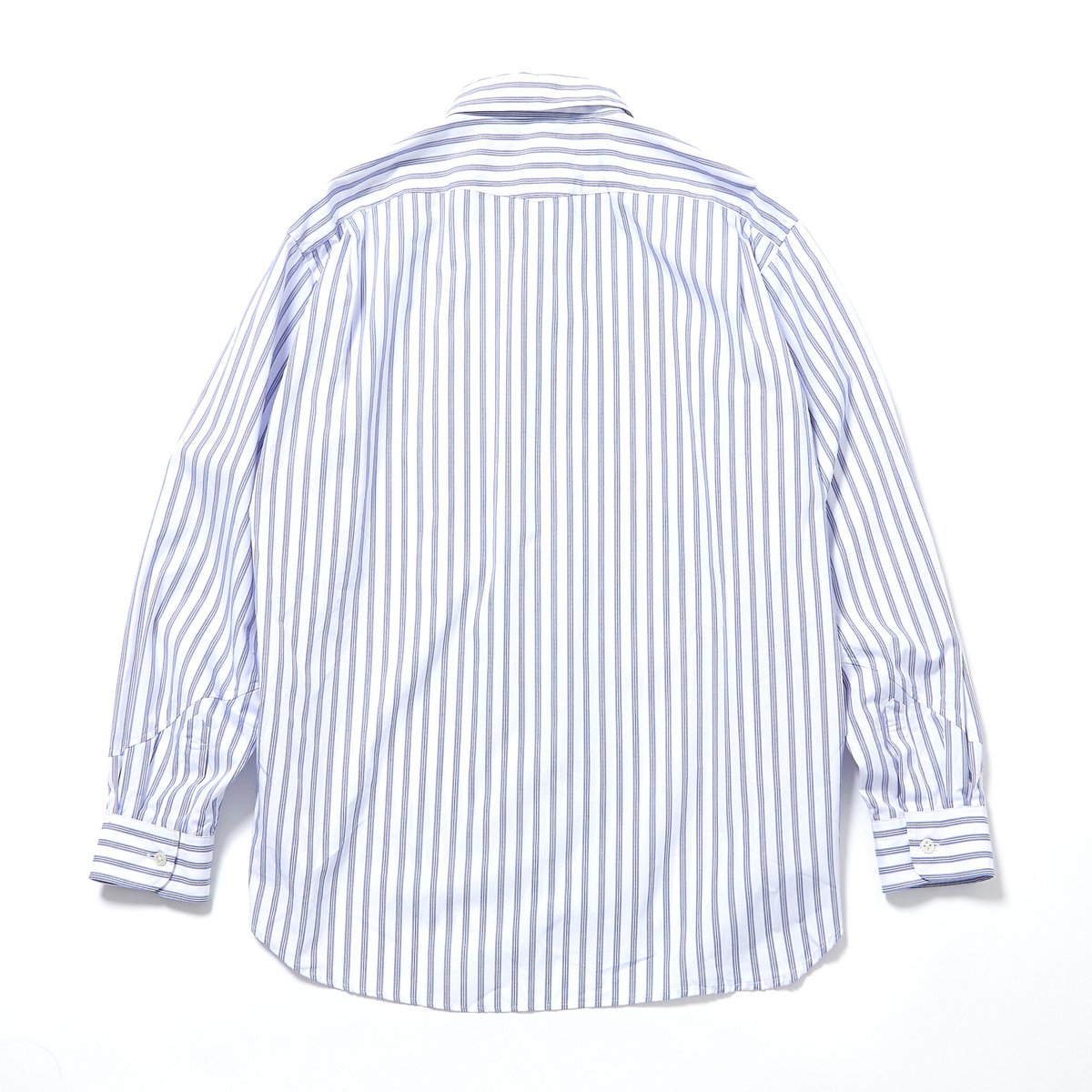 rajabrooke jalur shirt ストライプシャツ　短丈 RAJABROOKE JALUR SHIRT - WHITE/BLUE | BOTTOM LINE