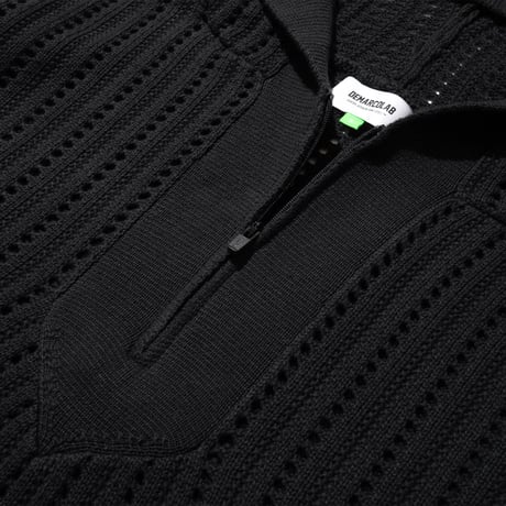 DEMARCOLAB  VENT KNIT BAJA HOODIE  - CHARCOAL