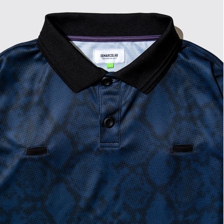 DEMARCOLAB PYTHON KUN S/S POLO - NAVY