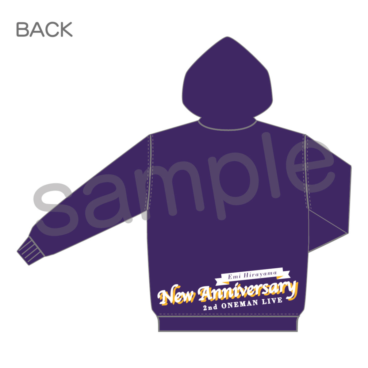 オリジナルパーカー（パープル）平山笑美 2nd ワンマンライブ「-New