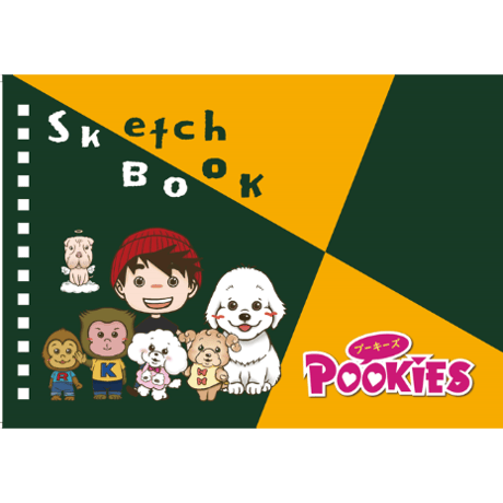 marumanスケッチブック　Pookiesオリジナル(ぬりえ付）