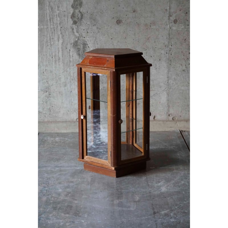 直接お引き取り】ガラスショーケースと木製土台