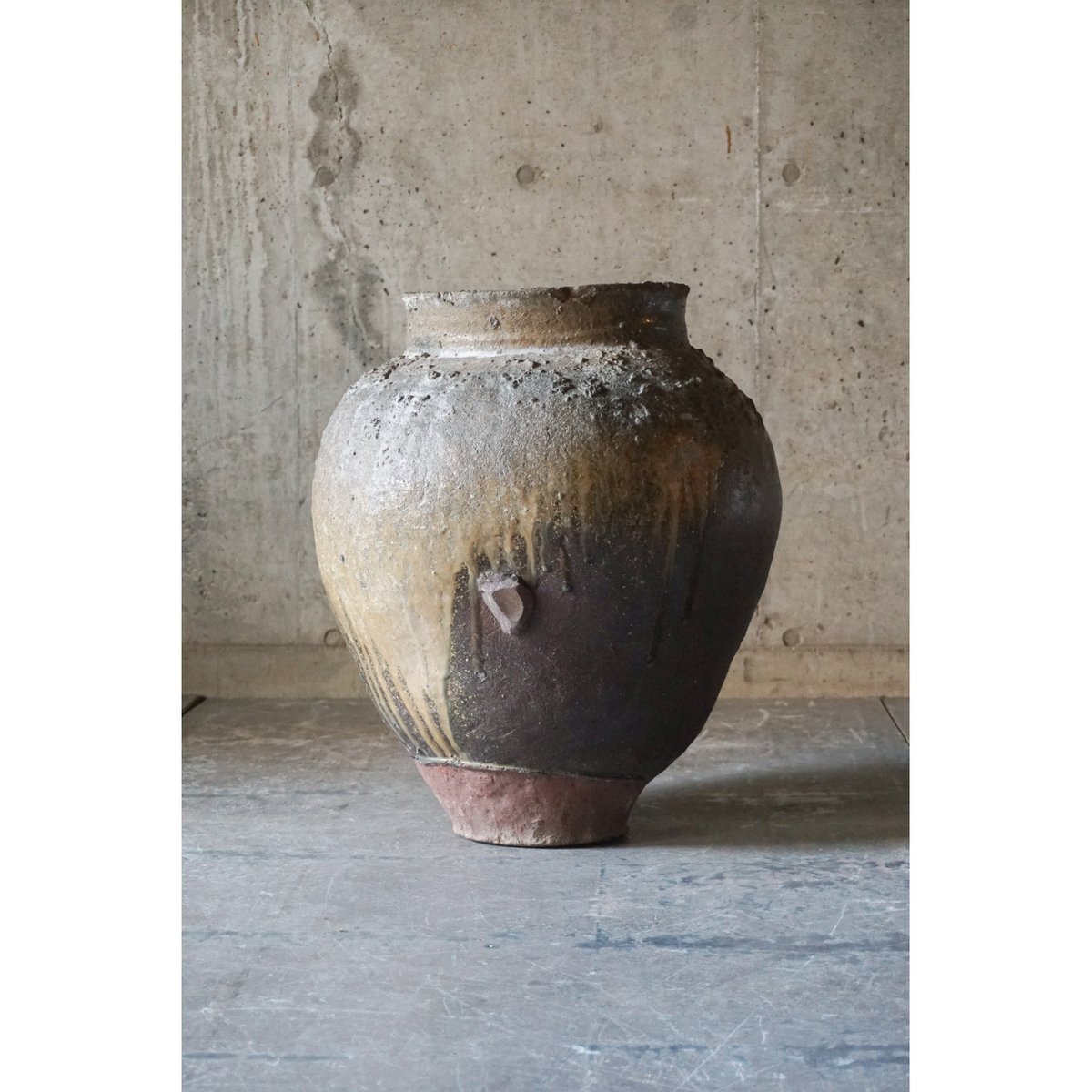 志野焼 一仙作 花瓶 作家物 （常滑焼 壺 - 工芸品）