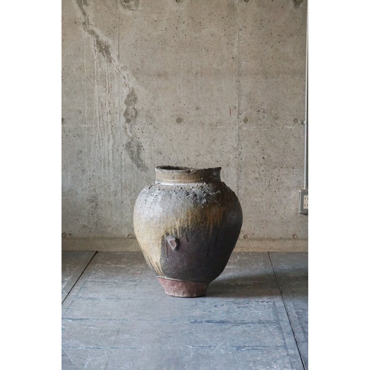 常滑焼陶房杉角型-網目の大皿