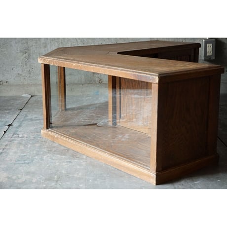 L型木枠ガラスショーケース