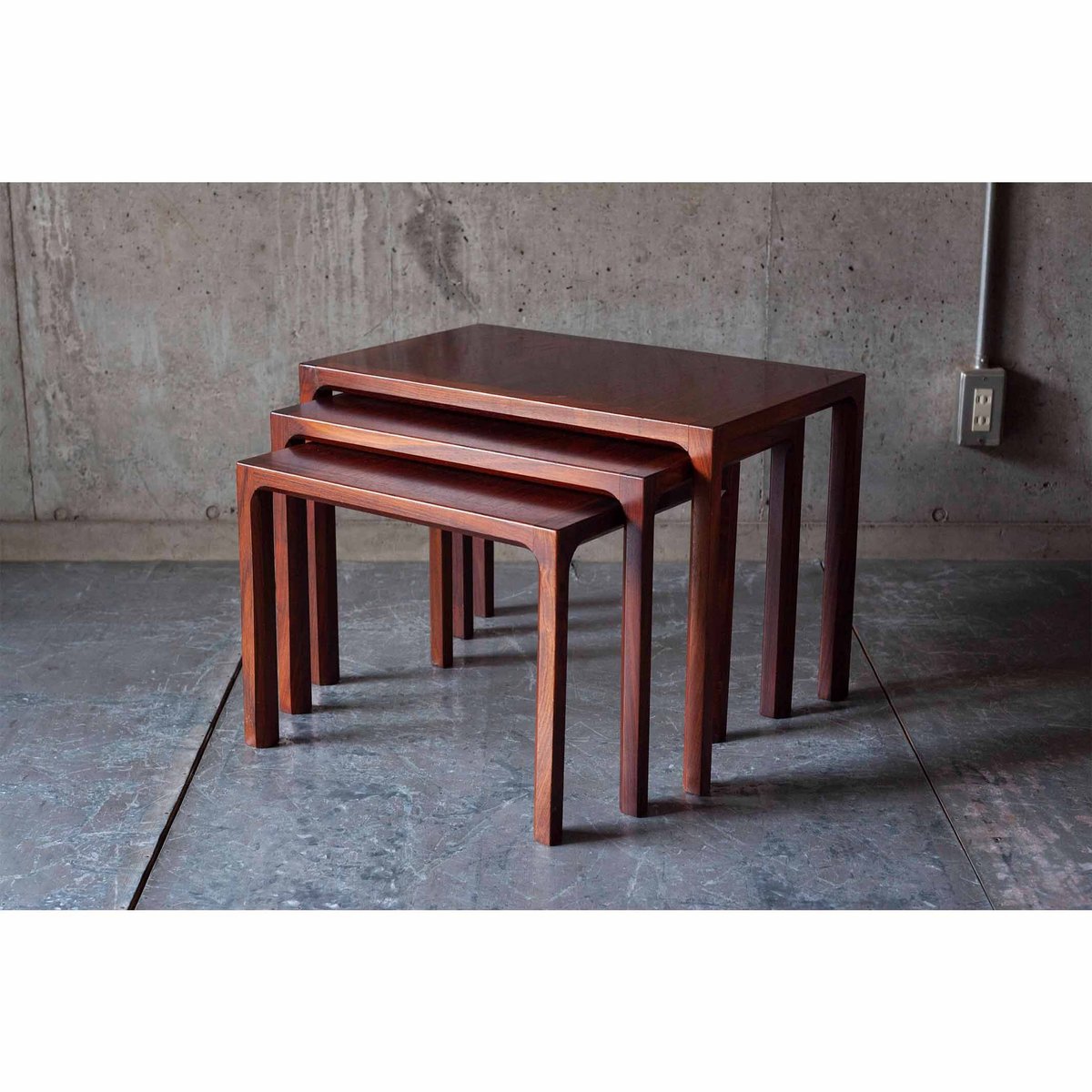 デンマーク Askman Jørgen Møller ビーチ材 ネストテーブル デンマーク Askman Jørgen Møller ビーチ材 ネストテーブル