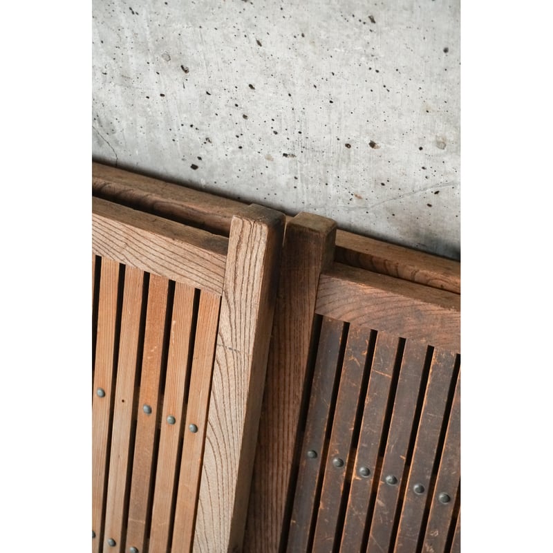 帳場格子（ごうし）三つ折り 時代物 商店帳場 仕切り・衝立 帳場格子