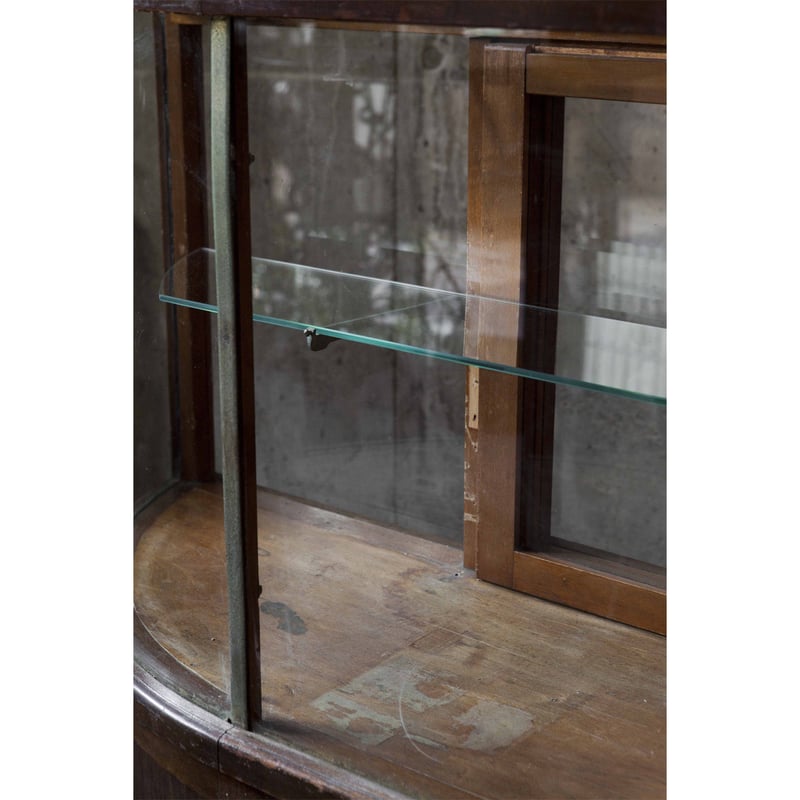 北名古屋引取　ガラスショーケース　店舗什器　ディスプレイ　カウンター ハイタイプ ガラスショーケース ステージ付き ホワイト 幅90cm