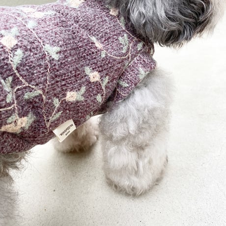 ORIGINAL flower knit tank top .［ gray XS , S , M ］