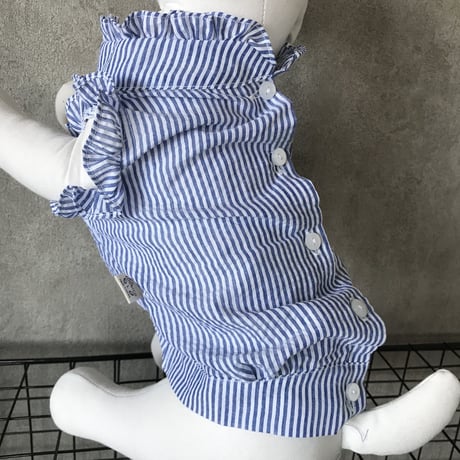 backbotão frill  shirt . ［ pink ］
