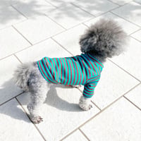 ORIGINAL 七分袖 border tops. ［ blue × brown   L , XL  HPS , HPM , HPL  ］