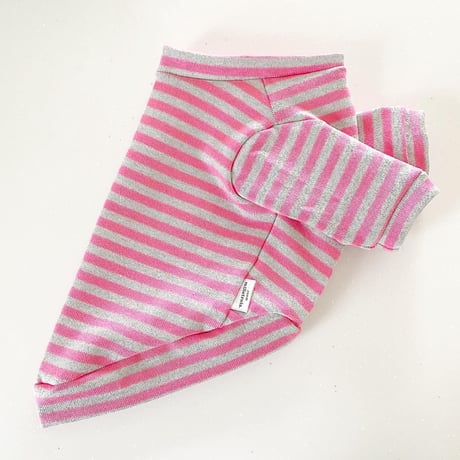 ORIGINAL 七分袖 border tops. ［ pink × gray  L , XL  , HPS , HPM , HPL  ］