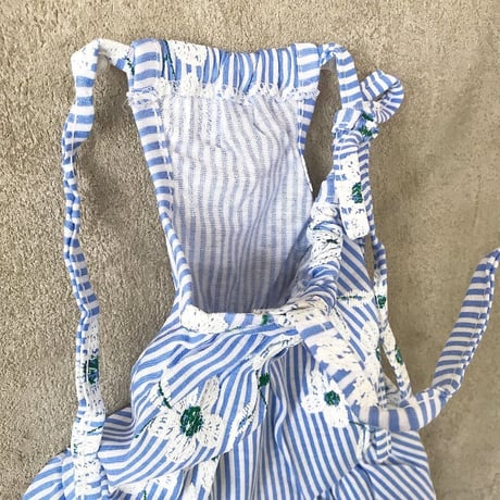 flower stripe one-piece .