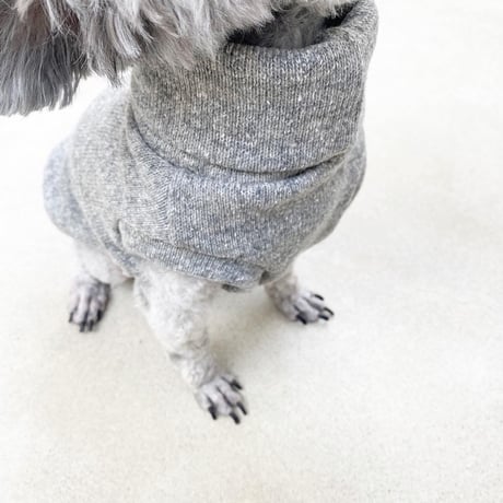 ORGINAL Mélange turtle knit . ［ gray  XS , S , M ］