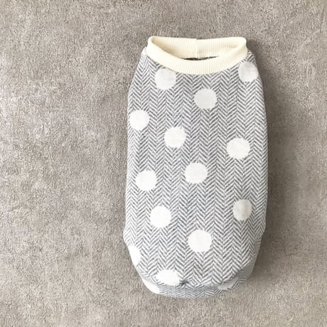 ORIGINAL dot tank top . ［ gray  XS , S , M ］