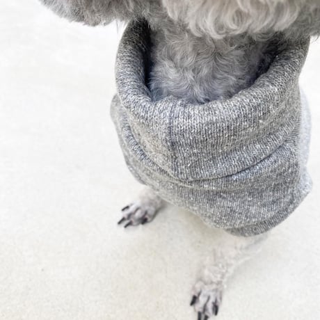 ORGINAL Mélange turtle knit . ［ gray  XS , S , M ］
