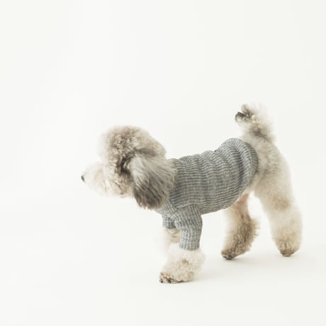 Highneck knit . [ gray ]