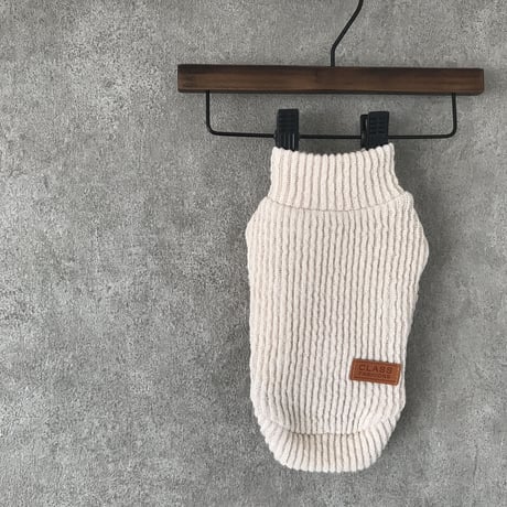 Highneck knit . [ beige ]