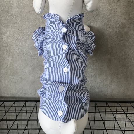 backbotão frill  shirt . ［ pink ］