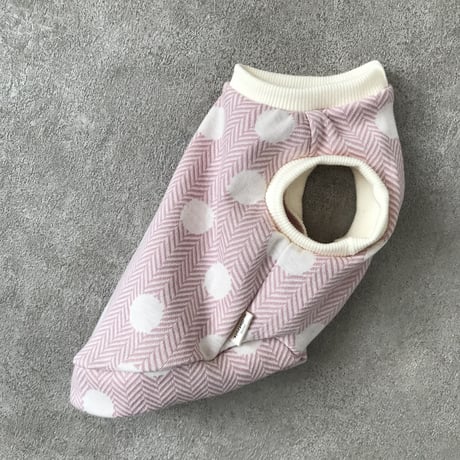 ORIGINAL  dot tank top . ［ pink  XS , S , M ］