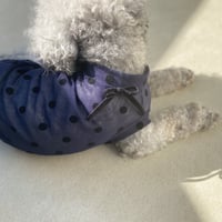 ORIGINAL sheer dot tank top . ［ navy ］