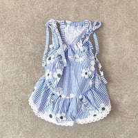 flower stripe one-piece .