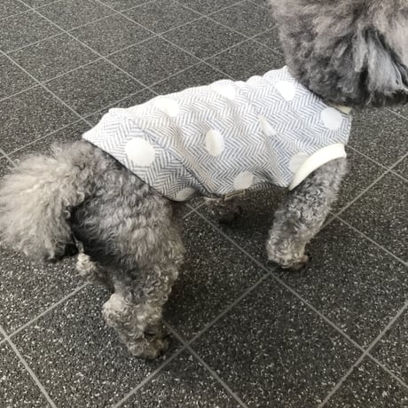 ORIGINAL dot tank top . ［ gray  XS , S , M ］