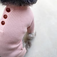 waffle rompers . ［ pink ］