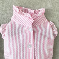 backbotão frill  shirt . ［ pink ］