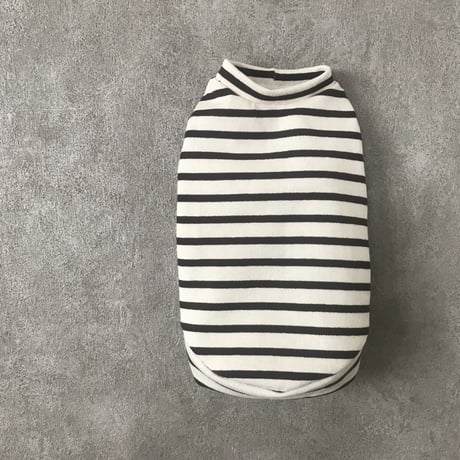 ORIGINAL 七分袖 border tops . ［ ivory×brown  XS , S , M  ］