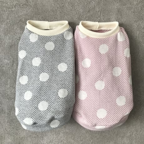 ORIGINAL dot tank top . ［ gray  XS , S , M ］