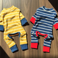 border rompers . [ blue ]