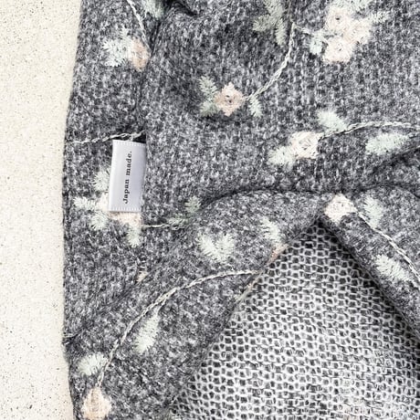 ORIGINAL flower knit tank top .［ gray XS , S , M ］