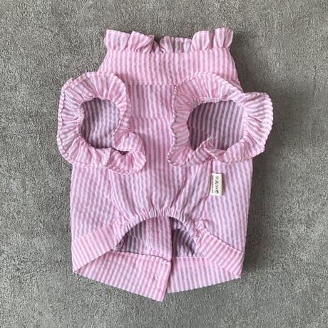 backbotão frill  shirt . ［ pink ］