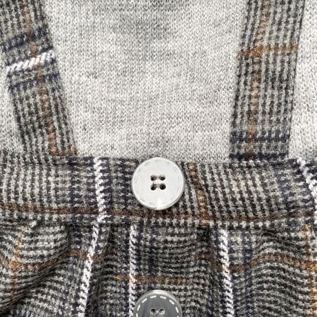 tweed check one-piece . ［ gray ］