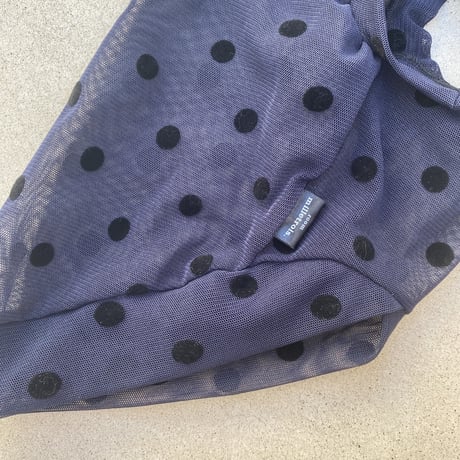 ORIGINAL sheer dot tank top . ［ navy ］