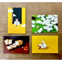 牧野千穂　『おやすみまくら』ポストカード4点セット